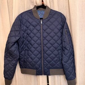 Men's Original Penguin Brand Quilted Navy Bomber Jacket